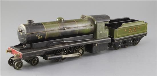 A Bowman live steam O gauge 4-6-0 tender locomotive, LNER 4472, green livery, overall 49cm, both with original boxes